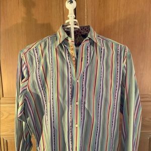 Robert Graham Men's Shirt Flip Cuffs  Size XL